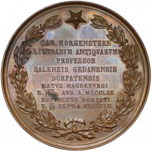 1852 r. Medal Karl Morgenstern - profesor gdański 