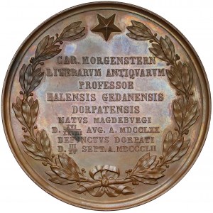 1852 r. Medal Karl Morgenstern - profesor gdański 