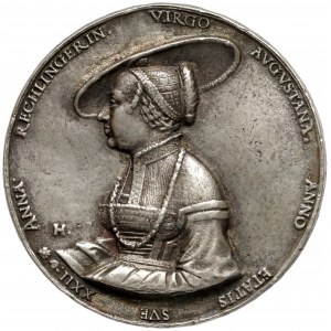 Deutschland, ABGUSS Medaille Anna Rechlinger von Haldenberg 1529 