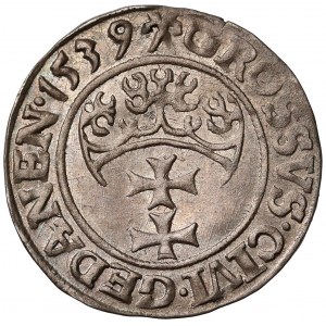 Zygmunt I Stary, Grosz Gdańsk 1539 - PRVS - piękny