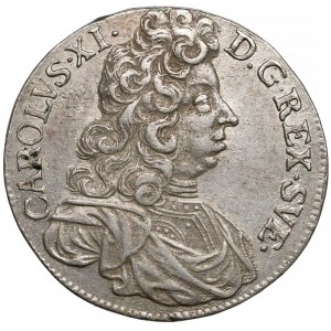 Sweden, Carl XI, 2 Mark 1695