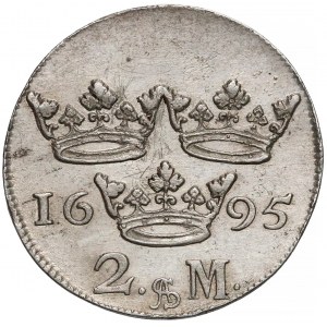 Sweden, Carl XI, 2 Mark 1695
