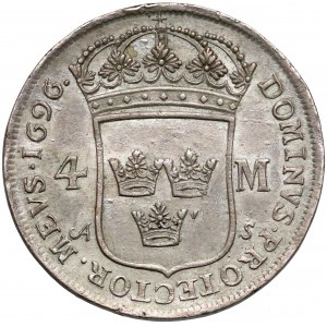 Szwecja, Karol XI, 4 marki 1696 AS