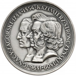 1976 r. Medal SREBRO Ignacy Zagórski - Kazimierz Stronczyński (1 z 20 sztuk)