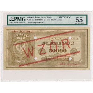 50.000 mkp 1922 - WZÓR - z perforacją