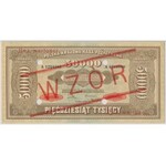 50.000 mkp 1922 - WZÓR - z perforacją