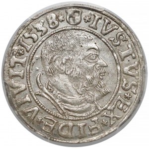 Albrecht Hohenzollern, Grosz Królewiec 1538 - 9 piór