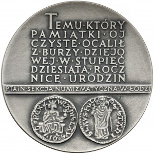 1978 r. Medal SREBRO Emeryk Hutten Czapski (1 z 40 sztuk)