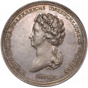 Francja, Medal egzekucja królowej Marii Antonini 1793 r.