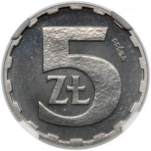 Próba NIKIEL 5 złotych 1986