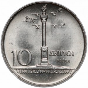 Próba NIKIEL 10 złotych 1965 Duża Kolumna