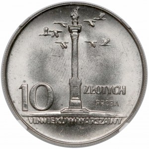 Próba NIKIEL 10 złotych 1965 Duża Kolumna