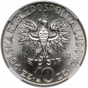 Próba NIKIEL 10 złotych 1967 Kopernik