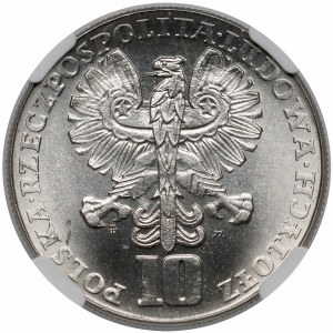 Próba NIKIEL 10 złotych 1967 Skłodowska - w lewo