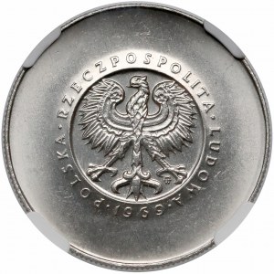 Próba NIKIEL 10 złotych 1969 XXV lat PRL - małe napisy