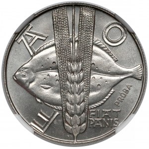 Próba NIKIEL 10 złotych 1971 FAO - Ryba