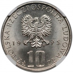 Próba NIKIEL 10 złotych 1975 Bolesław Prus