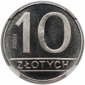 Próba NIKIEL 10 złotych 1989 - stempel lustrzany