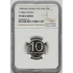 Próba NIKIEL 10 złotych 1989 - stempel lustrzany