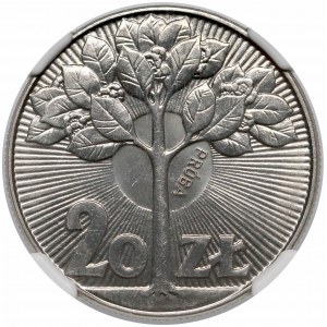 Próba NIKIEL 20 złotych 1973 Drzewo