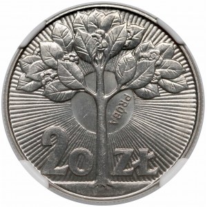 Próba NIKIEL 20 złotych 1973 Drzewo