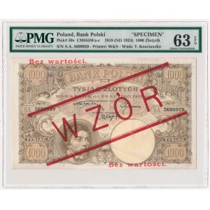 1.000 złotych 1919 - WZÓR - wysoki nadruk 