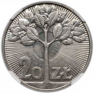 Próba NIKIEL 20 złotych 1973 Drzewo
