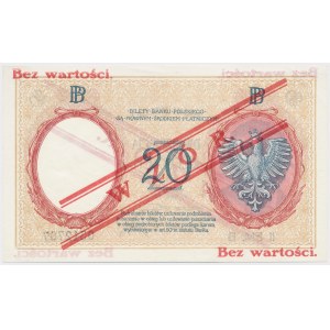 20 złotych 1924 - WZÓR II EM. B - numer w znaku wodnym