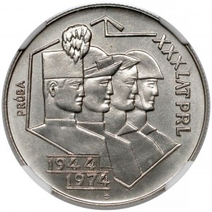 Próba NIKIEL 20 złotych 1974 Górnik, Hutnik...