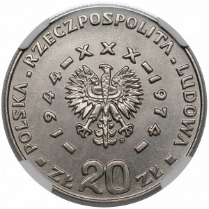 Próba NIKIEL 20 złotych 1974 Górnik, Hutnik...