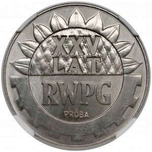 Próba NIKIEL 20 złotych 1974 XXV lat RWPG - deseń