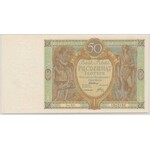 50 złotych 1929 - B.R. - kropka między literami serii 