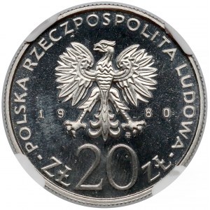 Próba NIKIEL 20 złotych 1980 Łódź 1905