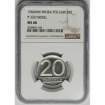 Próba NIKIEL 20 złotych 1984