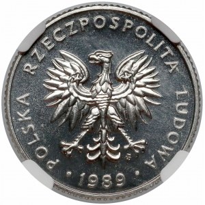 Próba NIKIEL 20 złotych 1989 - PRÓBA równolegle