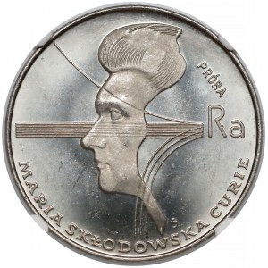Próba NIKIEL 100 złotych 1974 Skłodowska-Curie - w lewo