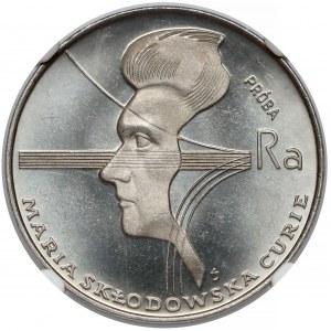 Próba NIKIEL 100 złotych 1974 Skłodowska-Curie - w lewo