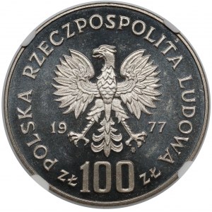 Próba NIKIEL 100 złotych 1977 Zamek na Wawelu - od frontu