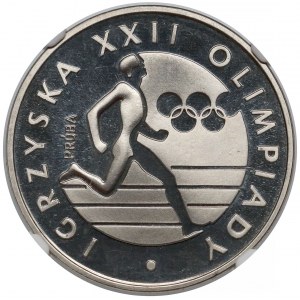 Próba NIKIEL 100 złotych 1980 XXII Olimpiada - biegacz