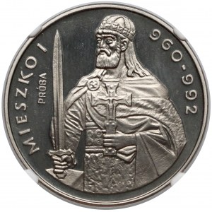 Próba NIKIEL 200 złotych 1979 Mieszko I - półpostać