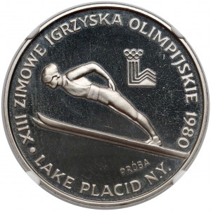 Próba NIKIEL 200 złotych 1980 Lake Placid - skoczek - bez znicza