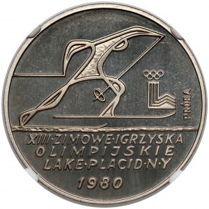Próba NIKIEL 200 złotych 1980 Lake Placid - narciarz - bez znicza