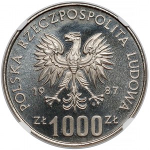 Próba NIKIEL 1.000 złotych 1987 Calgary 1988