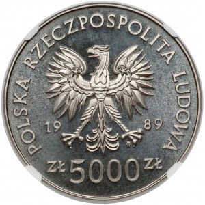 Próba NIKIEL 5.000 złotych 1989 Sucharski / Westerplatte