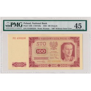 100 złotych 1948 - FZ - bez ramki 