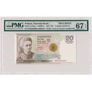 20 złotych 2011 - WZÓR - MS 000000 - M. Skłodowska-Curie 