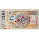 200 złotych 1994 - WZÓR - AA 0000000 - Nr 1865