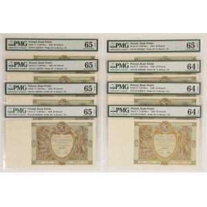 50 złotych 1929 - PMG 65-64 (8szt)