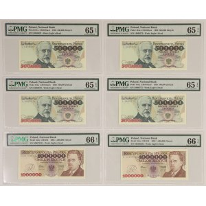 500.000 i 1 mln zł 1993 - PMG 65 i 66 EPQ (6szt)