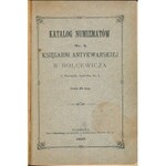 Katalog numizmatów nr 3 B. Bolcewicza, Warszawa 1893